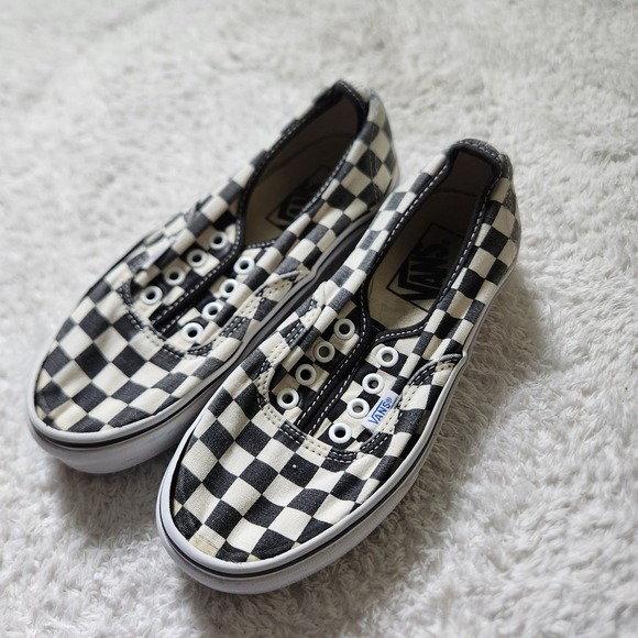 Vans Other - Vans Authentic Checkerboard Black White‎ Kids Sneakers 3.5 Men 5 Women